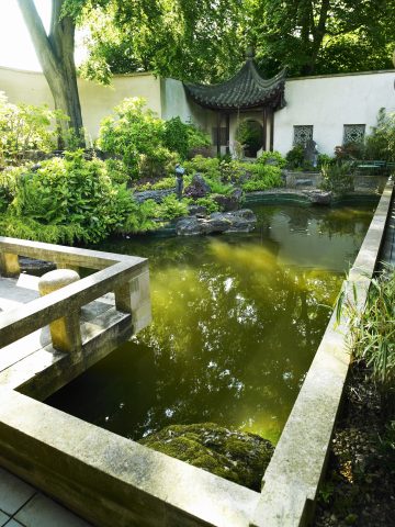 Matara Gardens of Wellbeing, Kingscote, N. Tetbury, Gloucestershire.  A garden dedicated to the symbolic, spiritual and cultural role of trees including a Chinese scholar garden, a Japanese tea garden and a Shinto woodland.